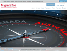 Tablet Screenshot of migrate2oz.com.au